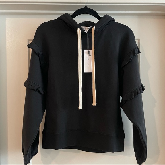 NWT Rebecca Minkoff 100% Cotton Evelyn Hoodie in Black (Women’s Size XS) - Picture 6 of 12